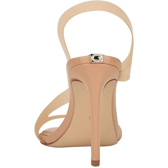 GUESS Womens Beige Ferry Round Toe Stiletto Slip On Slingback Sandal 11 M - Picture 2 of 3